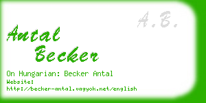 antal becker business card